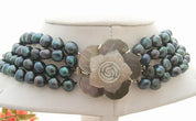 Natural Freshwater Black Pearl  Necklace