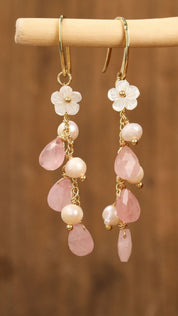 Gemstone Dangle Earrings