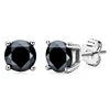 Passed Diamond Test Multi Choice 4.5x4.5mm 5x5mm 5.5x5.5mm Moissanite 925 Sterling Silver Classic Black Stud Earrings for Men