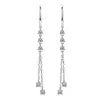 Women's Chain Earrings 925 Sterling Silver 1.00CTTW Round Moissanite Drop Earrings for Women