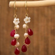 Gemstone Dangle Earrings