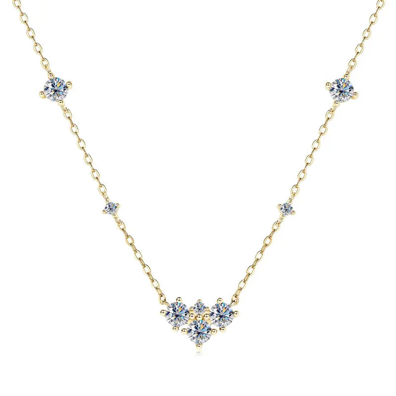 Wholesale Classic Fashion Designer Choker Necklace Moissanite Jewelry High-End 925 Sterling Silver Women's Jewelry