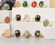 Natural Gemstone Oval  Ring