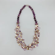 Keshi Pearl & Amethyst Layered Necklace