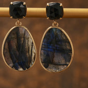 Natural Gemstone Dangle Earrings