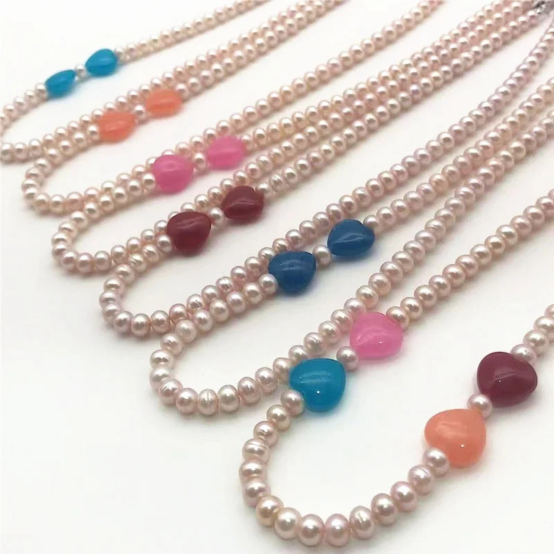 Natural Cultured Freshwater Pearl Light Purple Necklace