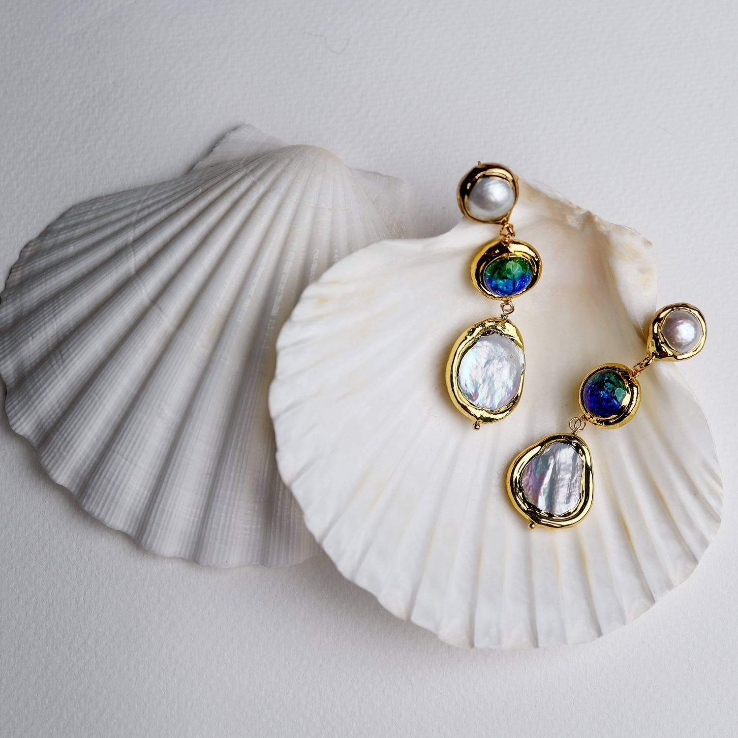 Natural Freshwater Pearl murano glass Necklace