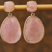 Natural Gemstone Dangle Earrings