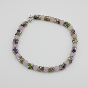 Rose Quartz Gemstone Necklace Set