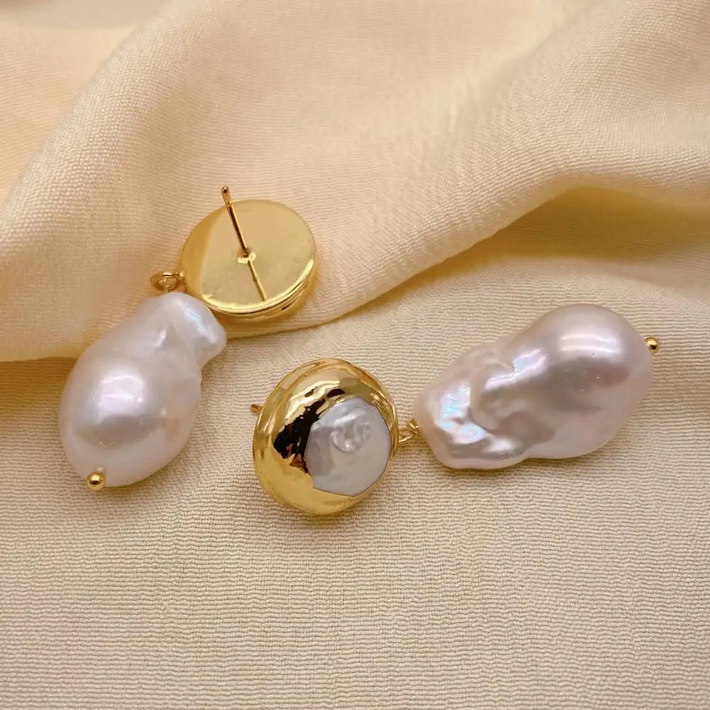 Natural Baroque Pearl Earrings