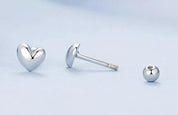925 Sterling Silver Mini Heart Stud Earrings