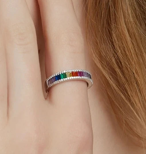 925 Silver Rainbow Ring