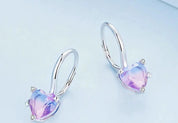 925 Sterling Silver Heart Hoop Earrings