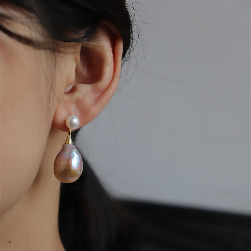 Baroque Pearl Stud Earrings