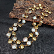 Natural Coin Pearl Multi-Strand Necklace