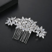 CZ Floral Hair Comb