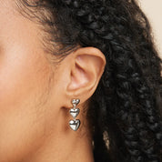 925 Sterling Silver Love Shaped Earrings