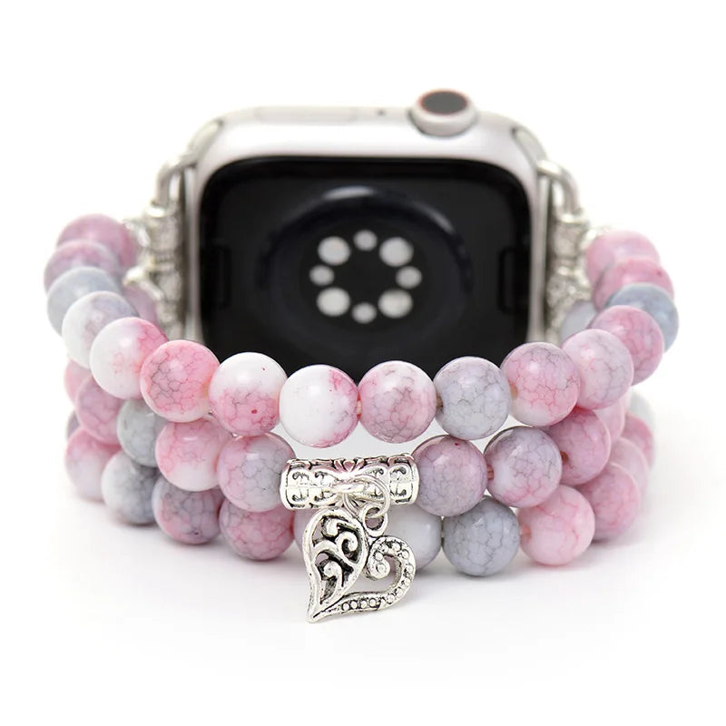 Natural Rhinestone Multilayer Gemstone Watch Strap