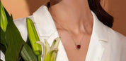 925 Sterling Silver Red Zircon Devil Necklace