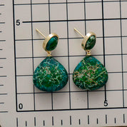 Gemstone Sediment Jasper Stud Earrings