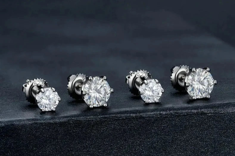 925SS Moissanite Stud Earrings