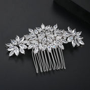 CZ Floral Hair Comb