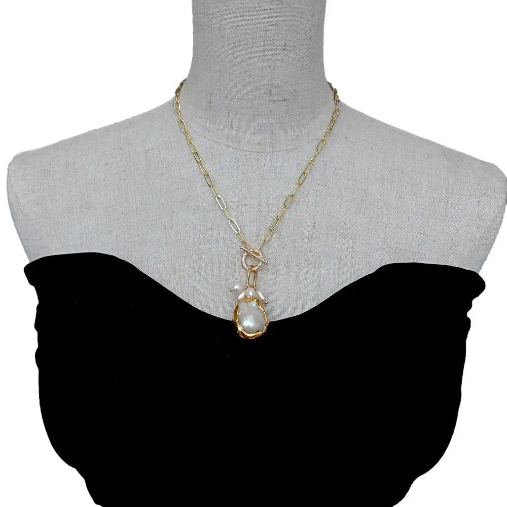 Natural Keshi Pearl handmade Pendant Necklace