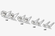 925 Sterling Silver Round CZ Earrings