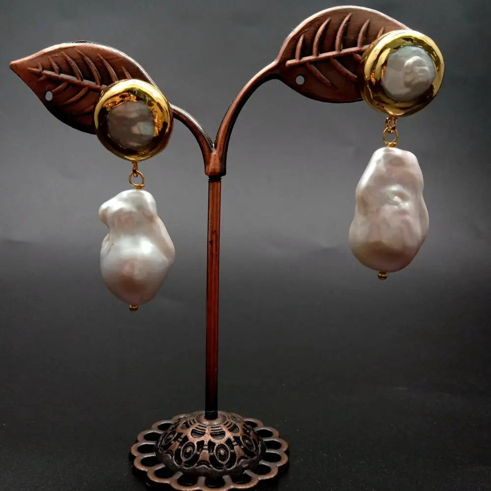 Natural Baroque Pearl Earrings