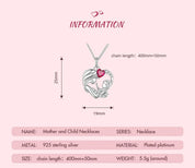 925 Sterling Silver Mother and Child Necklace