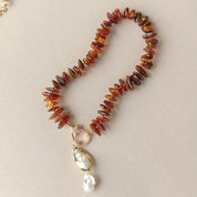 White Baroque Pearl Pendant Necklace