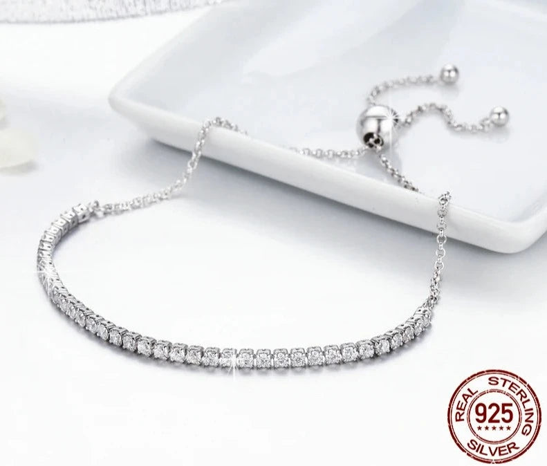 925 sterling silver 14K Gold plated CZ Classic Bracelet