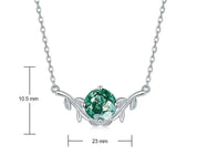 925 Silver 8*8mm Natural Moss Agate Necklace