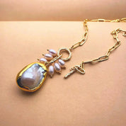 Natural Keshi Pearl handmade Pendant Necklace