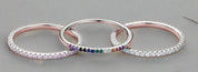 925 Sterling Silver Diamond Stackable Ring