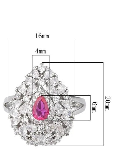 Water Drop Cubic Zirconia Necklace Set