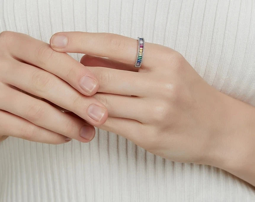925 Silver Rainbow Ring