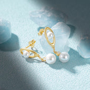 925 Silver Pearl Tassel Drop Earrings
