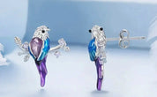 925 Sterling Silver Bird Earrings
