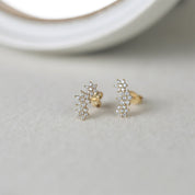 925 Silver Flower Zircon Studs