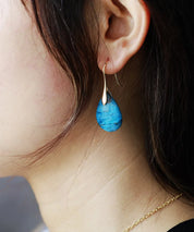 Gemstone Plated Labradorite Drop Earrings
