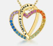 925 Silver Rainbow Crystal Zicron Necklace