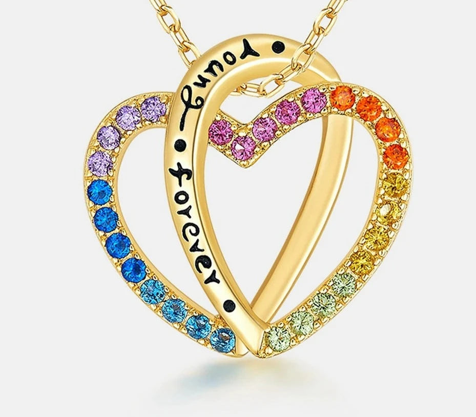 925 Silver Rainbow Crystal Zicron Necklace