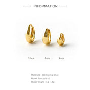 925 Silver Hoop Earrings (6-10mm)