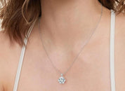 1 Ct Moissanite Slver Pendant Necklace