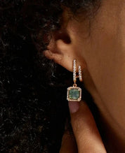 925 Silver Moss Agate Earrings