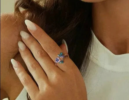 925 Sterling Silver Dragonfly Open Ring