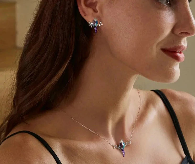 925 Sterling Silver Bird Earrings