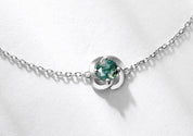 925 Silver Natural Moss Agate Bracelet