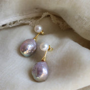 Baroque Pearl Stud Earrings